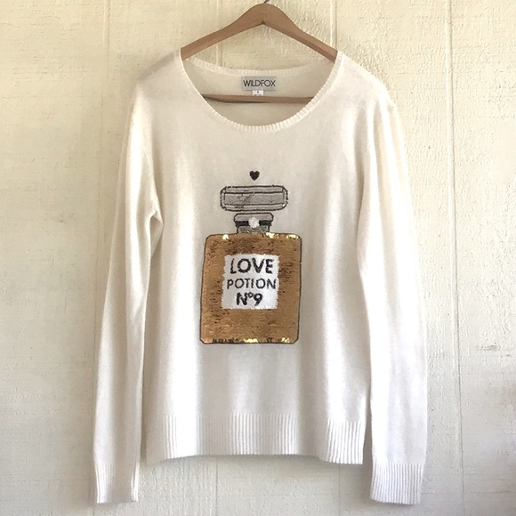 Wildfox Love Potion No 9 sequin jumper sweater